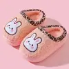 Pantuflas de Algodón para Niños Capibara Otoño e Invierno Hogar Antideslizantes Zapatos de Piel Niños y Niñas Cálidas Pantuflas de Algodón con Punta Cerrada
