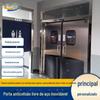 Porta Manual de Aço Inoxidável de Dupla Abertura com Fluxo Livre Anti-Colisão para Fábricas de Alimentos, Porta Anti-Colisão de Canal de Transferência, Porta de Fluxo Livre com Retorno de Impacto