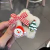 Navidad Otoño e Invierno Colorido Estrella de Cinco Puntas Pinza de Pelo Lana Estrella Pasador Corazón Dulce de Niña Pasador para Flequillo Accesorios para el Cabello