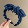 Elegante diadema de cuadros de lunares para mujer, diadema de corona alta para lavarse la cara, diadema para uso diario con dientes, accesorio para el cabello