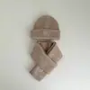 Chapéus Infantis, Novos Chapéus de Lã Tricotados Espessos com Proteção para as Orelhas para Bebês no Outono e Inverno, Chapéus Pulôver Espessos de Camada Dupla para Meninos, Modernos