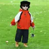 Chaqueta de otoño tres en uno para niños, desmontable, nuevo estilo de otoño, cortavientos con capucha elegante y genial, ropa para exteriores