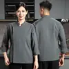Ropa de trabajo nueva para chef para hombre, uniforme de chef de manga larga para otoño e invierno, estilos cortos y largos para verano, transpirable, uniforme de chef de alta gama para hotel y restaurante