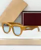 Jmm Rollingsun Moda Europea y Americana Nueva Lujo Gafas de Sol con Montura Redonda Turquesa Anti-UV Gafas de Sol de Moda