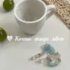 Joyería Dulce Hecha a Mano Estilo Coreano Plata de Ley S925 Cristal de Colores Hilo de Pescar Transparente Collar Suave y Fresco