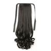 Peluca de Cola de Caballo Doble Corta Rizada Flor de Peral Seleccionada Cuidadosamente para Mujer, Cabello Sintético Largo de Aspecto Natural Bajo, Cabello Esponjoso Versátil de Alto Estilo