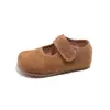 Sapatos Infantis Casuais Retrô Birkenstock para Meninas com Forro de Lã e Solas Grossas, Mocassins, Novos Sapatos Mary Jane Estilo Coreano Primavera e Outono 2026