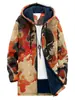 Cruce de Fronteras Nuevo Modelo Temu Independiente 3D Digital Libre de Riesgos Serie Dragón Cardigan con Cremallera Holgado para Hombre Chaqueta de Algodón con Imágenes