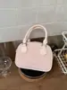 Bolsa de Mão Nova Tendência Simples e Estilosa Bolsa Bowling para Mulheres Moda Retrô Bolsa de Ombro Versátil Bolsa Transversal para Mulheres