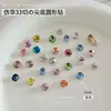 33 Diamantes de Imitación Redondos con Base Puntiaguda para Uñas, Diamantes de Imitación Redondos Puntiagudos, Accesorios Hechos a Mano para DIY, Diamantes de Imitación Apilables para Decoración de Uñas