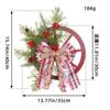 Decoração de Natal Transfronteiriça Porta Pendurada Roda de Roleta de Madeira Guirlanda de Pinha de Natal Guirlanda
