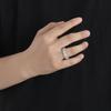 Anillo de Hielo Azucarado Completo de Circonita Estilo Europeo y Americano Flor de Ciruelo Completa de Circonita Anillo Hip-Hop Chapado en Oro Real para Pareja Hombres y Mujeres