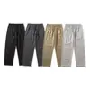 Yidao Vintage Outono 2026 Novas Calças Cargo de Perna Reta Estilo Japonês Masculinas Retro Cor Sólida Largas Casuais Calças com Cordão