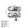 Fecho de Metal com Gancho para Caixas de Vinho, Fecho para Caixa de Presente, Trava Chifre, Fecho Oculto para Caixa, Estilo Novo Chinês Jingmao com Elementos Novos Chineses