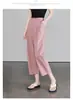 Calça Casual Fashion Loose All-match de Cintura Alta Estreita Emagrecedora de Perna Larga Estilo Novo 2025 para o Dia a Dia