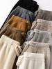 Invierno Lana Completa 100 Lana Pura Pantalones de Pierna Ancha para Mujer Cintura Media Dape Adelgazantes Casuales Rectos Cachemira Pantalones Tejidos