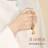 Pulsera de Calabaza de Jade Dorado Natural para Mujer, Pulsera de Cuentas de Calabaza Bodhi de Jade Blanco, Regalo para Hombres en el Año de Nacimiento