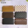 Comercio exterior transfronterizo suministro de alta calidad tendencia moda clásico billetera de un solo cierre unisex tarjetero ajedrezado