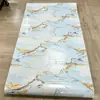 Rolo de Adesivo de Parede de Mármore Imitação Azulejo Autoadesivo Decoração de Parede para Esconder Fundo Feio da Sala de Estar Papel de Parede à Prova d'Água e à Prova de Umidade