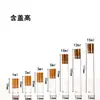 Frasco de embalagem cosmética com tubo de puxar transparente 1ml3ml frasco de vidro para massagem com bolinhas frasco de óleo essencial frasco de perfume com esfera