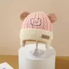 Gorro para Bebé para Otoño e Invierno, Lindo Gorro de Punto para Bebés e Infantes, Gorro Súper Adorable Engrosado que Protege las Orejas, Cálido Gorro sin Cierre para Bebés Pequeños
