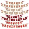 Decorações de Natal Novas Transfronteiriças Bandeiras de Juta Bandeiras Cauda de Andorinha Decoração de Cenário de Loja de Shopping Bandeiras e Enfeites Pendurados
