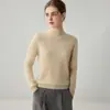 Nuevo Suéter de Punto para Mujer Otoño/Invierno 2026 100% Cachemir Puro de Cuello Alto Medio, Prenda de Alta Gama, Suéter de Capa Base