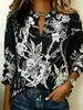 2026 Ropa de mujer transfronteriza europea y americana de Amazon, top de camisa casual de moda de otoño con cuello en V holgado para mujer