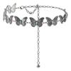 Cadena de Cintura Mariposa Turquesa Cinturón de Cadena Metálica Accesorio Joyería Estilo Étnico Moda Adorno de Cintura Versátil Vestido