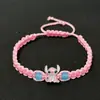 Pulseira Mais Vendida na Amazon Transfronteiriça para Crianças, com Stitch e Angel, Pulseira Tecida à Mão, Atacado Direto do Fabricante