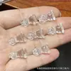 Coleção de Cristal Branco Natural, Contas de Abóbora, Contas de Flor de Maracujá, Acessórios Artesanais, Pulseiras DIY Feitas à Mão, Joias da Moda