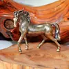 Latón Macizo Caballo de los Mil Millas Mango de Caballo de Cobre Puro Caballo Antiguo Caballo Corriendo Escritorio Oficina Sala de Estar Adornos de Cobre Puro
