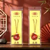 Exquisito Mini Sachet de Artemisa Bendición Zen Regalo Colgante para Teléfono Colgante para Coche Empaque de Tarjeta de Papel Sachet
