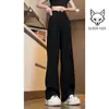Pantalones Anchos de Color Sólido Japanese Retro Cleanfit para Hombre Otoño Caída Adelgazantes Versátiles Rectos Casuales