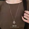 Collar Retro Francés de Zirconia Ojo de Tigre Corazón Hueco Cadena de Suéter de Personalidad Única Diseño de Nicho Accesorio de Collar para Mujer