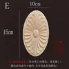 Talla de Madera Dongyang Madera Maciza Estilo Europeo Cabeza de Puerta de Madera Flor Redonda Calcomanía Decorativa Marco de Espejo de Puerta Flor de Madera Fondo Ovalado Adorno Relieve