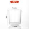 Vaso de Vidrio Grueso Simple para Velas Vaso de Vidrio Transparente para Velas Vaso para Velas de Aromaterapia DIY Adornos para Portavelas de Dormitorio