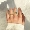 Anillo de Moda Simple Transfronterizo Europeo y Americano Conjunto para Mujeres Nicho Hip-Hop Hombres Personalizado Joyería de Gama Alta Venta al por Mayor Conjunto de 12 Piezas