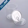 Pote Selado de Plástico Transparente para Pet Embalagem com Logo Personalizado Pote para Lanches Pote para Chá Tampa de Plástico Tampa de Alumínio Pote para Embalagem