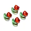 Nuevas Cuentas Transparentes de Acrílico con Forma de Flor de Tulipán con Agujeros, Cuentas Sueltas para Collares DIY, Cadenas de Teléfono, Colgantes y Accesorios de Bisutería