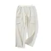 Pantalones Deportivos Elásticos Casuales para Hombre Cintura Elástica Secado Rápido Bolsillos Múltiples de Solapa Pantalones Casuales Ajustados 9523