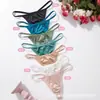 Tanga Sexy de Deseo Puro para Mujeres Europeas y Americanas, Color Puro, Satén Perlado, Algodón en la Entrepierna, Cómodo, Transpirable, Ropa Interior de Cintura Baja para Mujeres