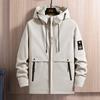 Abrigo Chaqueta con Capucha para Hombre 2024 Primavera Nuevo Deportes Color Sólido Estilo Coreano Ajustado Delgado Sencillo Chaqueta para Hombre de Mediana Edad