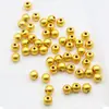 Cuentas Tradicionales Arena-Oro que Conservan el Color con Superficie Mate, Cuentas Espaciadoras Sólidas Arenadas, Cuentas Redondas para Manualidades de Cuentas Hechas a Mano, Cuentas de la Fortuna D151