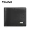 Cartera corta de hombre Taomicmic con textura de guijarro Negocio de exportación Cremallera de alta gama Monedero de cuero Venta al por mayor