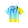Conjunto de Uniforme Escolar de Verano para Estudiantes de Primaria, Uniforme de Graduación de Manga Corta Degradado, Uniforme de Jardín de Infancia, Atuendo Deportivo para Actuaciones Infantiles