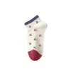 Calcetines Cortos para Mujer, Calcetines de Algodón con Malla Transpirable Finos para Primavera y Verano, Calcetines Lindos Estilo Coreano, Venta al por Mayor y al por Menor