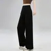 Calça Yoga Reta de Alta Elasticidade Controle de Barriga Primavera/Verão para Mulheres, Respirável, Caimento Solto, Calça Longa Esportiva, Calça Casual Fitness, Tamanhos Grandes
