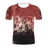 Camiseta de manga corta con estampado digital de la muerte y el fuego de Amazon para hombre, nueva para el verano, para representar una generación de cabello.