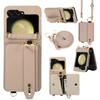 Adecuado para Samsung Z Flip7 Funda de Teléfono con Tarjetero, Z Flip6 Correa de Muñeca Cruzada Soporte Funda Protectora Plegable